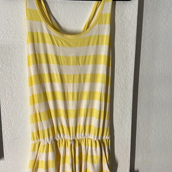 Coco & main Size S yellow & white Striped romper - Picture 3 of 5